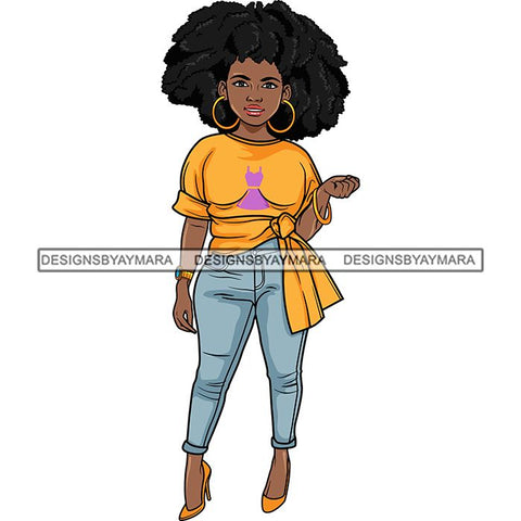 Afro Lola Boss Confident Classy Lady SVG Cutting Files For Silhouette Cricut and More