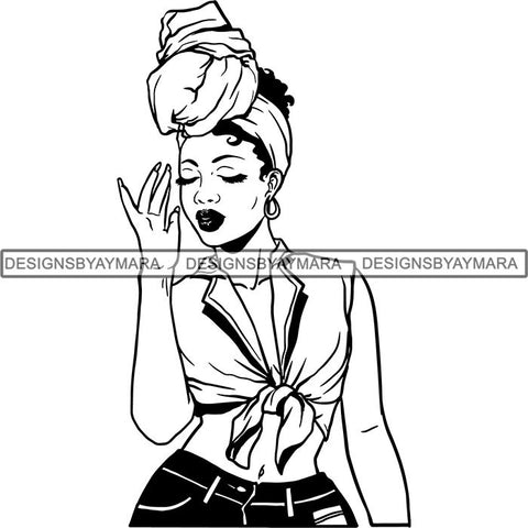 Afro Independent Successful Woman SVG Cutting Files For Silhouette Cricut and More