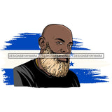 Honduras Country Attractive Black Man Bearded Hipster SVG Files For Cutting