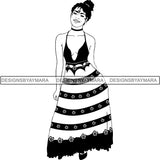 Afro Sexy Goddess Melanin Woman Queen Tattoo SVG Cut Files For Silhouette and Cricut