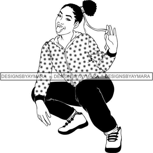 Afro Woman SVG Cut Files For Silhouette and Cricut