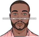 Attractive Black Man Bearded Hipster Model Fashion Male Guy Hombre Masculino Guapo Stylish Close-up Sexy Macho Manly SVG Files For Cutting