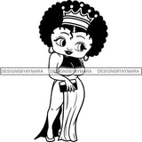 Afro Sexy Queen Betty SVG Cutting Files For Cricut and Silhouette
