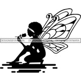 Afro Fairy Fantasy Magic SVG Cut Files For Silhouette and Cricut