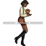 Beautiful Woman Dod Breed Dachshund Pet Animal Best Friend Mascot Goddess SVG Cutting Files