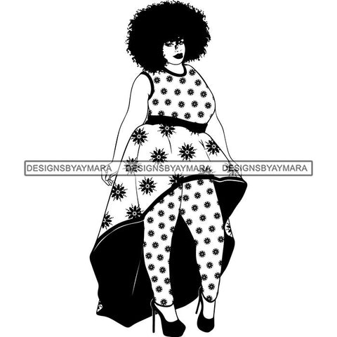 Afro Lady Black Goddess Melanin Dark Latina Morena SVG Files For Cutting and More!