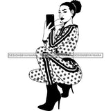 Afro Nubian Melanin Popping Kinky Hair Beautiful African American Woman SVG Cutting Files