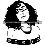 Afro Nubian Melanin Popping Kinky Hair Beautiful African American Woman SVG Cutting Files