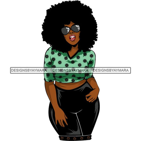 Afro African Lady Pretty Face Goddess Glamour Fashion Vector SVG Cutting Files
