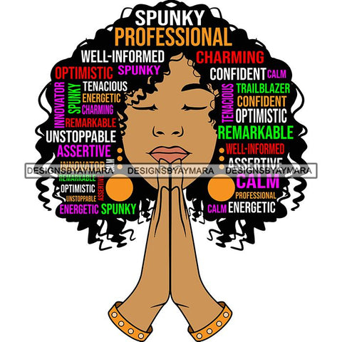 Afro Succesful Woman Hair Quotes Black Lives Matter Proud Roots Nubian Melanin SVG Cut Files