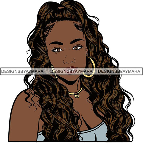 Afro Woman Nubian Melanin Popping Unique Design SVG Cutting Files For Silhouette Cricut and More