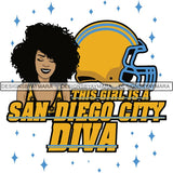 San Diego Diva Football Team SVG Cutting Files For Silhouette Cricut and More