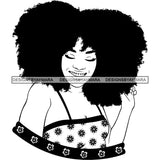 Afro Nubian Melanin Popping Kinky Hair Beautiful African American Woman SVG Cutting Files