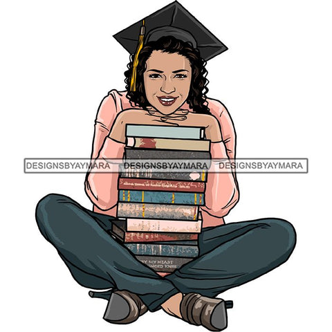 Graduation Achievement Hard Work Diploma Success Robe Cap Certificate College SVG Cutting Files