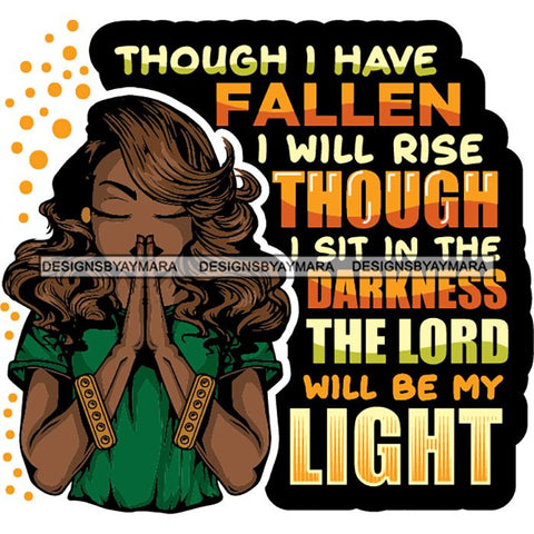 Afro Lola Woman Praying God Lord Prayers Pray Quotes Believe Church .SVG PNG JPG Clipart Vector Cutting Files