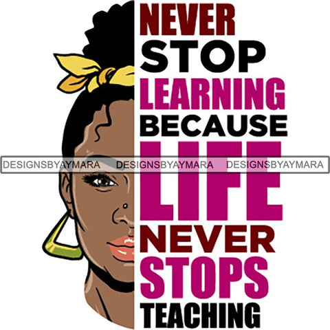 Afro Melanin Popping Life Quotes SVG Cutting Files For Silhouette Cricut and More
