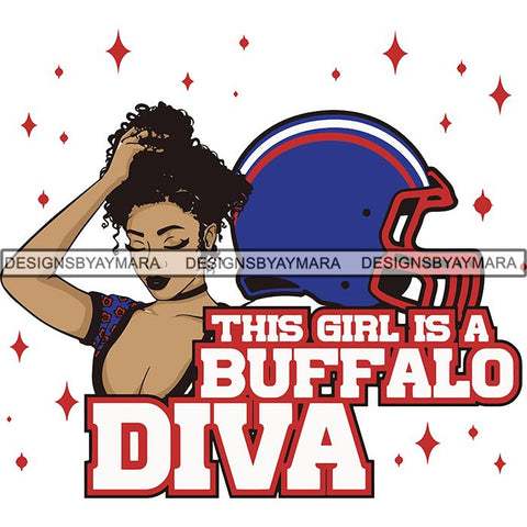 Buffalo Diva Football Team SVG Cutting Files For Silhouette Cricut and More