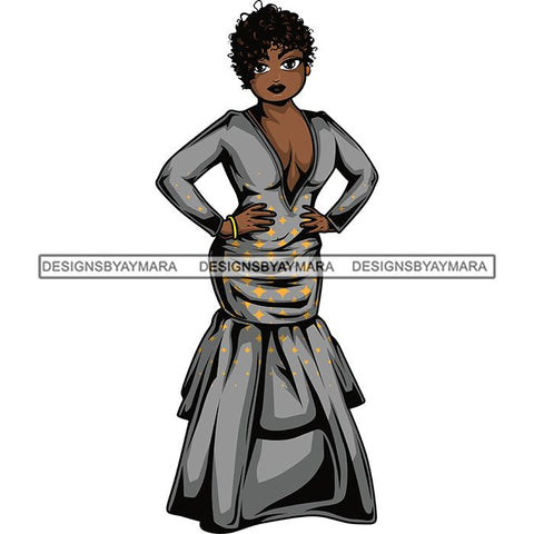 Afro Lola Boss Fashion Diva Glamour .SVG Cutting Files For Silhouette and Cricut and More!