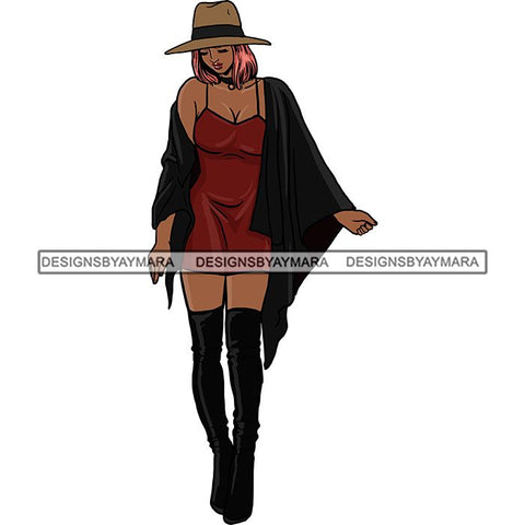 Fashion Diva Glamour Afro Woman Classy Sexy Lady SVG PNG JPG Vector Files For Cutting and More