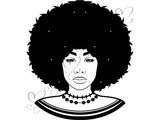 Afro Beautiful Black Woman SVG African American Ethnicity Afro Puffy Hairstyle Beauty Salon Queen Diva Classy Lady  Beautiful People Beauty Salon Princess