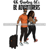 Couple Adventure Getaway Married Loving Couple Travelling Africa Illustration SVG JPG PNG Vector Clipart Cricut Silhouette Cut Cutting