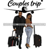 Couple Adventure Getaway Friends Travelling Around The World Illustration SVG JPG PNG Vector Clipart Cricut Silhouette Cut Cutting