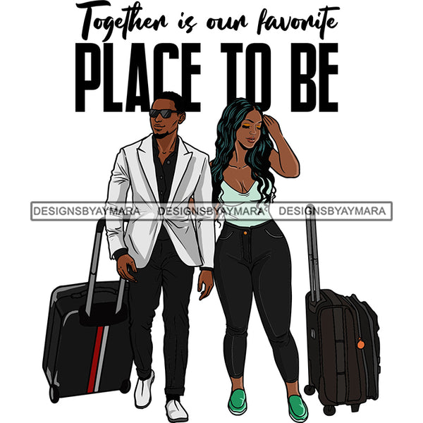 Couple Adventure Getaway Married Honeymoon Europe Trip Illustration SVG JPG PNG Vector Clipart Cricut Silhouette Cut Cutting