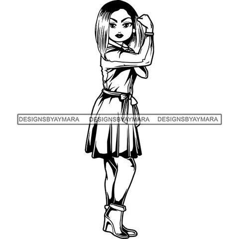 Afro Strong Classy Lola Flexing Believe in Yourself .SVG Cutting Files For Silhouette and Cricut and More!