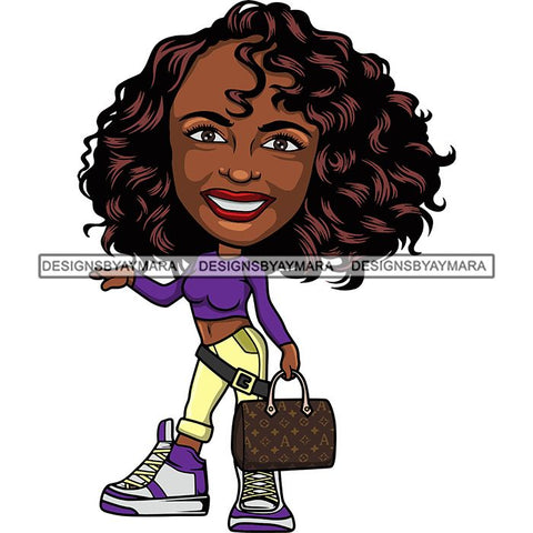 Cute Afro Lola Boss Lady Summer Fashion Dope Diva Glamour .SVG Cutting