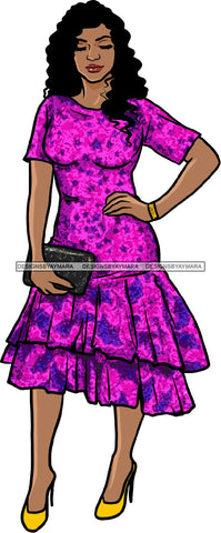 Afro Beautiful Woman Fashion Female Girl Model Dress Goddess Diva Classy Lady .SVG Cut Files For Silhouette Cricut and More!
