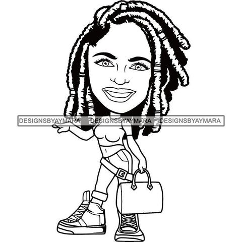 Cute Afro Lola Boss Lady Summer Fashion Dope Diva Glamour .SVG Cutting
