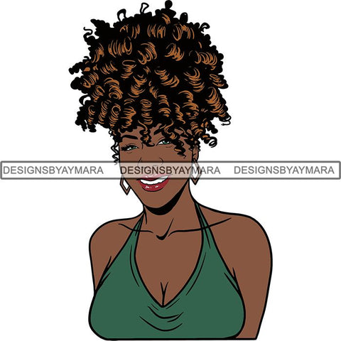 Afro Woman Nubian Melanin Popping Unique Design SVG Cutting Files For Silhouette Cricut and More