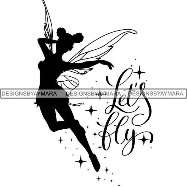 Afro Fairy Fantasy Magic SVG Cut Files For Silhouette and Cricut