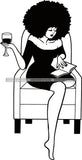 Woman Reading A Book Education Smart Classy Lady Drinking Coffee Wine .SVG Cutting Files For Silhouette Cricut and More!