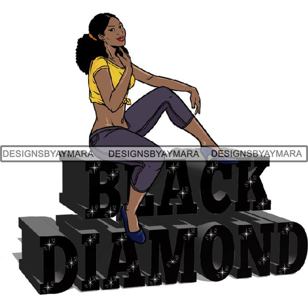 Afro Woman Tattoo Sexy Melanin Nubian Goddess PNG Files For Print Not For Cutting