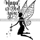 Afro Fairy Fantasy Magic SVG Cut Files For Silhouette and Cricut
