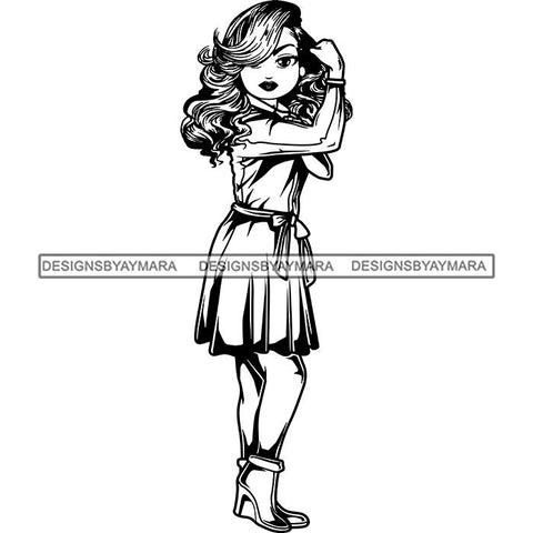 Afro Strong Classy Lola Flexing Believe in Yourself .SVG Cutting Files For Silhouette and Cricut and More!