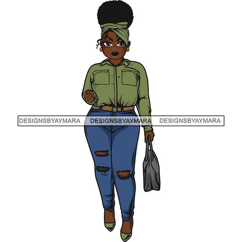 Lola Afro Beautiful Black Proud Woman .SVG Cutting Files For Silhouette and Cricut and More!