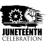 June 19 Juneteenth Emancipation Freedom Holiday African American History  SVG PNG JPG Vector Cutting Files