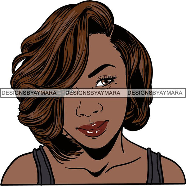 Afro Woman Nubian Melanin Popping Unique Design SVG Cutting Files For Silhouette Cricut and More