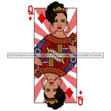 Afro Queen Lola Ace Casino Design Blackjack Poker Gambling Crown Royal SVG Cutting Files For Silhouette Cricut and More!
