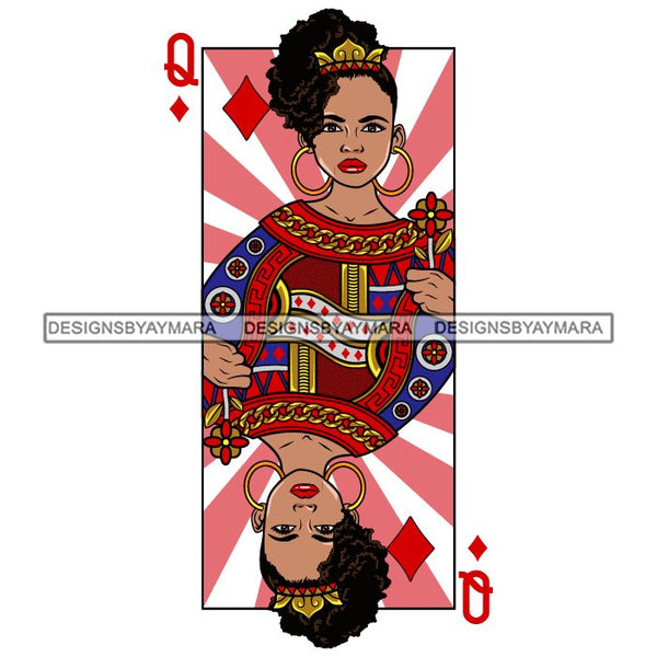 Afro Queen Lola Ace Casino Design Blackjack Poker Gambling Crown Royal SVG Cutting Files For Silhouette Cricut and More!