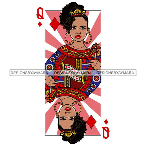 Afro Queen Lola Ace Casino Design Blackjack Poker Gambling Crown Royal SVG Cutting Files For Silhouette Cricut and More!