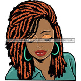 Afro Black Woman Sister-lock Hairstyle .SVG Cutting Files For Silhouette Cricut and More!