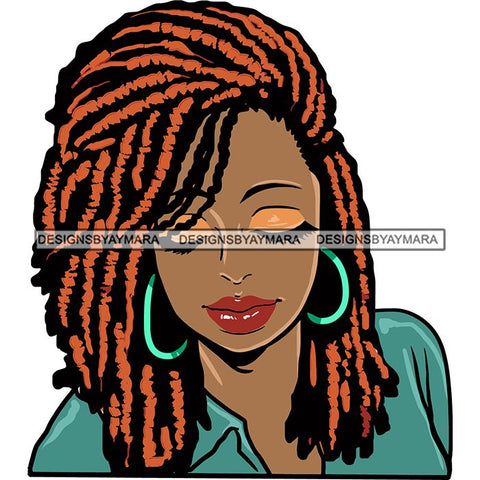 Afro Black Woman Sister-lock Hairstyle .SVG Cutting Files For Silhouette Cricut and More!