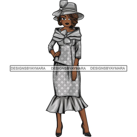 Afro Classy Lola Church Lady Glamour .SVG Clipart Vector Cutting Files For Circuit Silhouette Cricut and More!