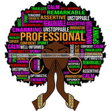 Afro Woman Praying Hair Life Quotes Strong Independent Educated Melanin SVG Cutting Files