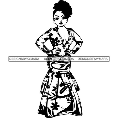 Afro Lola Boss Fashion Diva Glamour .SVG Cutting Files For Silhouette and Cricut and More!