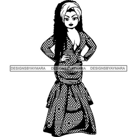 Afro Lola Boss Fashion Diva Glamour .SVG Cutting Files For Silhouette and Cricut and More!