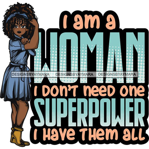 Afro Lola Strong Lady We can Do It Woman Power Flexing Arms Believe in Yourself Quotes .SVG Cutting Files For Silhouette and Cricut and More!